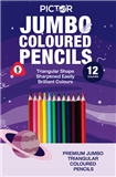 PICTOR DOMS PREMIUM JUMBO COLOURED PENCILS 50MM PACK 12