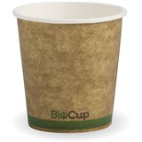 BIOPAK BIOCUP SINGLE WALL CUP 120ML KRAFT GREEN STRIPE PACK 50