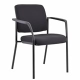 BURO LINDIS 4 LEG VISITOR CHAIR WITH ARMS BLACK