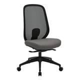 BURO FORCE ERGONOMIC OFFICE CHAIR BLACK FRAME GREY SEAT BONUS CHAIRMAT INCLUDED