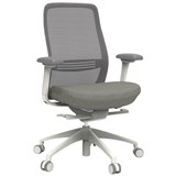 KONFURB LUNA OFFICE CHAIR WITH ARMS WHITE