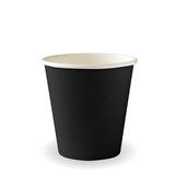 BIOPAK BIOCUP AQUEOUS SINGLE WALL CUP 230ML BLACK PACK 50