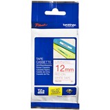 BROTHER TZE232 LAMINATED LABELLING TAPE 12MM RED ON WHITE