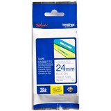 BROTHER TZE253 LAMINATED LABELLING TAPE 24MM BLUE ON WHITE