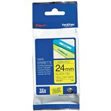 BROTHER TZE651 LAMINATED LABELLING TAPE 24MM BLACK ON YELLOW