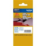 BROTHER TZEFA3 FABRIC TAPE 12MM X 3M BLUE ON WHITE