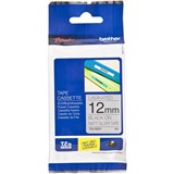 BROTHER TZEM931 LABELLING TAPE 12MM BLACK ON MATT SILVER