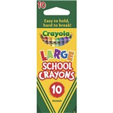CRAYOLA LARGE SCHOOL CRAYONS ASSORTED PACK 10