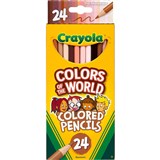 CRAYOLA COLORS OF THE WORLD SKIN TONE COLOUR PENCILS ASSORTED PACK 24
