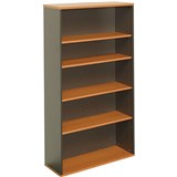 RAPID WORKER BOOKCASE 4 SHELF 900 X 315 X 1800MM CHERRYIRONSTONE