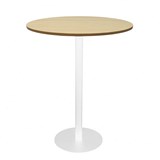 RAPIDLINE ESTILO DRY BAR TABLE 900MM DIA NATURAL OAK AND WHITE BASE