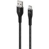 COMSOL USBA TO USBC CABLE 3METER KEVLAR BLACK