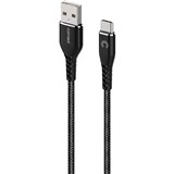 COMSOL USBA TO USBC CABLE 12METER KEVLAR BLACK