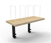 RAPIDLINE CLAMP MOUNT SHELF AND DIVIDERS NATURAL OAK  BLACK