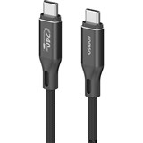 COMSOL USBA TO USBC CABLE SILICONE 12M BLACK TWIN PACK