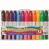 ZART SMOOTH MOVES TWISTABLE GEL CRAYONS ASSORTED PACK 12