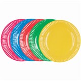 ZART PAPER PLATES 180MM ASSORTED PACK 50