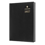 COLLINS STERLING 184P99 DIARY DAY TO PAGE A5 BLACK
