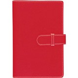 DEBDEN ACCENT PU COMPENDIUM WITH A4 NOTEPAD RED