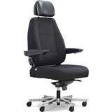 DAL CONTROLMASTER HEAVY DUTY CHAIR ADJUSTABLE ARMS AND HEADREST BLACK FABRIC