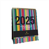 COLLINS EDGE RAINBOW DESK CALENDAR EDDC MONTH TO VIEW 220 X 175MM