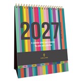 COLLINS EDGE RAINBOW DESK CALENDAR EDDC MONTH TO VIEW 220 X 175MM