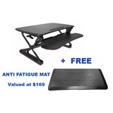 ARISE DESKALATOR CORNER 1050 X 588MM BLACK
