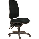 ERGOSELECT SPARK ERGONOMIC CHAIR HIGH BACK 3 LEVER SEAT SLIDE BLACK NYLON BASE ONYX
