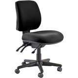 BURO ROMA TASK CHAIR MEDIUM BACK 3LEVER SEAT SLIDE JETT FABRIC BLACK