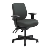 DAL ERGOSELECT SPARK ERGONOMIC CHAIR MEDIUM BACK 3 LEVER SEAT SLIDE BLACK NYLON BASE ADJUSTABLE ARMS SLATE