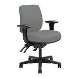 DAL ERGOSELECT SPARK ERGONOMIC CHAIR MEDIUM BACK 3 LEVER SEAT SLIDE BLACK NYLON BASE ADJUSTABLE ARMS STEEL