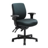 DAL ERGOSELECT SPARK ERGONOMIC CHAIR MEDIUM BACK 3 LEVER SEAT SLIDE BLACK NYLON BASE ADJUSTABLE ARMS NAVY