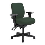 DAL ERGOSELECT SPARK ERGONOMIC CHAIR MEDIUM BACK 3 LEVER SEAT SLIDE BLACK NYLON BASE ADJUSTABLE ARMS FOREST