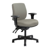 DAL ERGOSELECT SPARK ERGONOMIC CHAIR MEDIUM BACK 3 LEVER SEAT SLIDE BLACK NYLON BASE ADJUSTABLE ARMS MOCHA