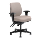 DAL ERGOSELECT SPARK ERGONOMIC CHAIR MEDIUM BACK 3 LEVER SEAT SLIDE BLACK NYLON BASE ADJUSTABLE ARMS PETAL