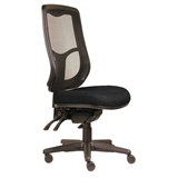 DAL ERGOSELECT SWIFT ERGONOMIC CHAIR HIGH MESH BACK 3 LEVER SEAT SLIDE BLACK NYLON BASE  ONYX