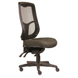 DAL ERGOSELECT SWIFT ERGONOMIC CHAIR HIGH MESH BACK 3 LEVER SEAT SLIDE BLACK NYLON BASE  CHOCOLATE