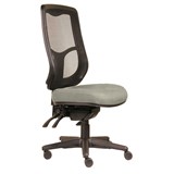 DAL ERGOSELECT SWIFT ERGONOMIC CHAIR HIGH MESH BACK 3 LEVER SEAT SLIDE BLACK NYLON BASE  DRIFTWOOD