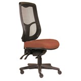 DAL ERGOSELECT SWIFT ERGONOMIC CHAIR HIGH MESH BACK 3 LEVER SEAT SLIDE BLACK NYLON BASE  BRICK