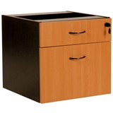 LOGAN FIXED DESK PEDESTAL 2DRAWER LOCKABLE 450 X 476 X 470MM BEECHIRONSTONE