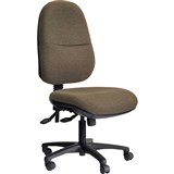 DAL ERGO BC TASK CHAIR HIGH BACK 3LEVER BLACK NYLON BASE GRAVITY FABRIC CHOCOLATE