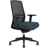 DAL JIRRA SIDE CONTROL SYNCHRO HIGH MESH BACK ARMS BLACK BACK DENIM SEAT