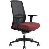 DAL JIRRA SIDE CONTROL SYNCHRO HIGH MESH BACK ARMS BLACK BACK POMEGRANITE SEAT