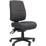 ERGOSELECT SPARK XL POSTURESOFT ERGONOMIC CHAIR HIGH BACK XL SEAT GEL LUMBAR BLACK NYLON BASE EBONY
