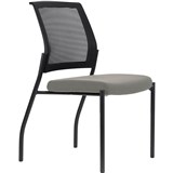 URBIN 4 LEG MESH BACK CHAIR GLIDES BLACK FRAME SAND SEAT