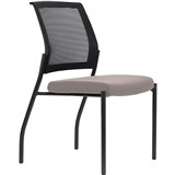 URBIN 4 LEG MESH BACK CHAIR GLIDES BLACK FRAME PETAL SEAT