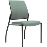 URBIN 4 LEG CHAIR GLIDES BLACK FRAME CLOUD SEAT AND INNER BACK