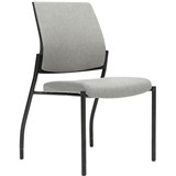 URBIN 4 LEG CHAIR CASTORS BLACK FRAME ICE SEAT INNER AND OUTER BACK