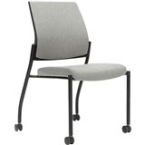 URBIN 4 LEG CHAIR GLIDES BLACK FRAME ICE SEAT INNER AND OUTER BACK