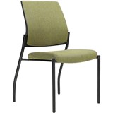 URBIN 4 LEG CHAIR GLIDES BLACK FRAME APPLE SEAT INNER AND OUTER BACK